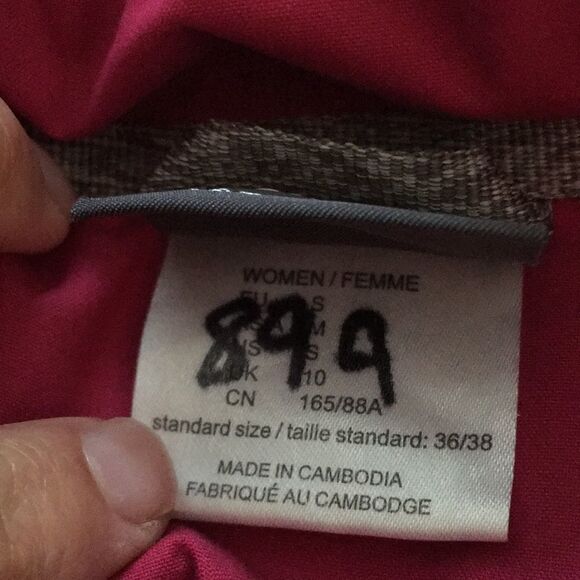 Pink Jack Wolfskin Womens Function 65 Organic Zip Hood Collar Hiking Jacket #899 - Picture 12 of 13